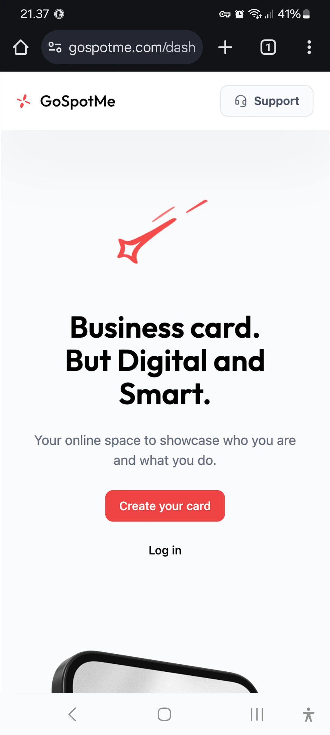 Open GoSpotMe in Chrome and log in or signup