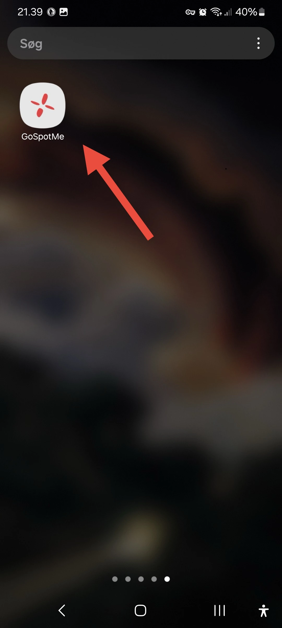 Open the app from home screen