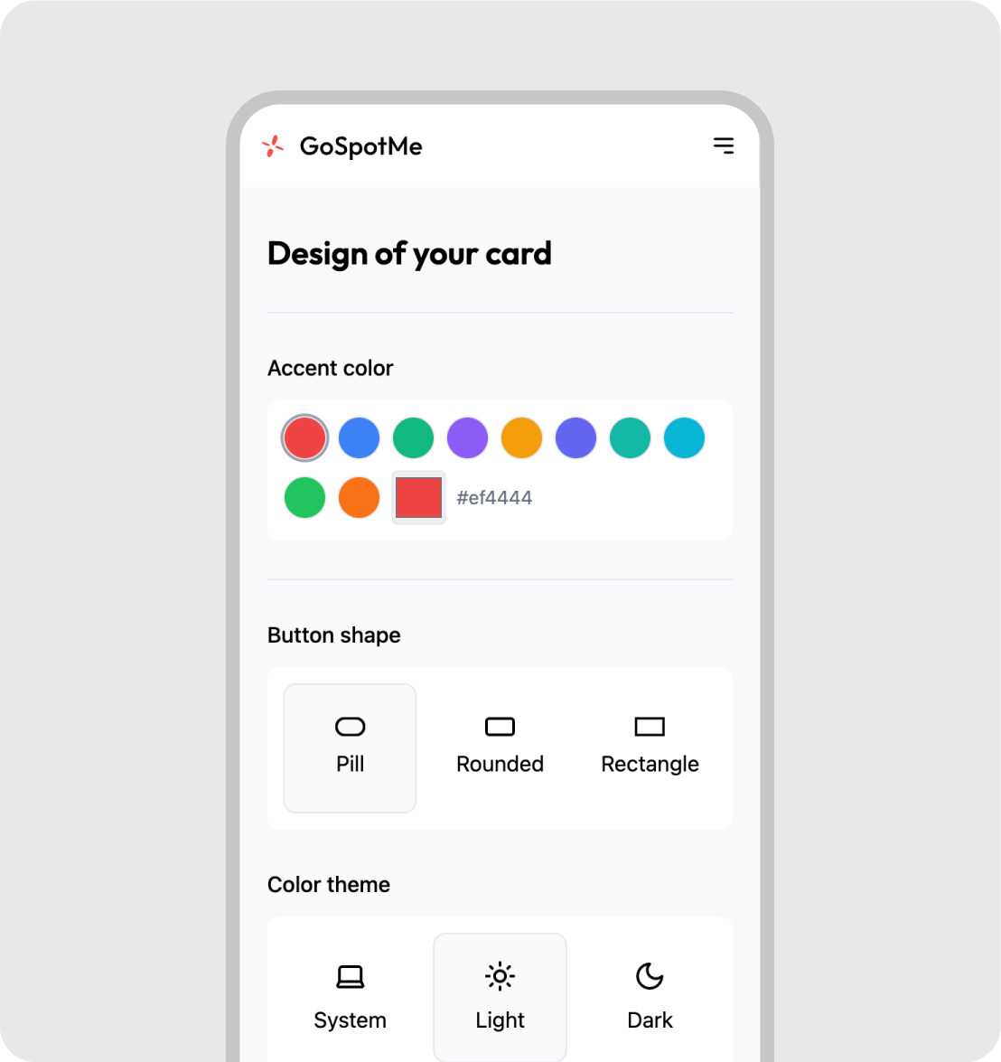 Possible changes for design of the GoSpotMe business cards